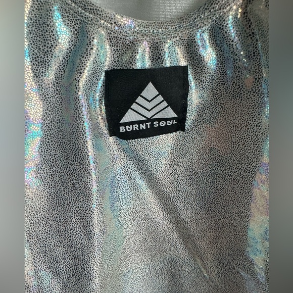Burnt Soul Irisdescent Rave Bodysuit. Size 12-14. Which is a Large - Picture 3 of 5